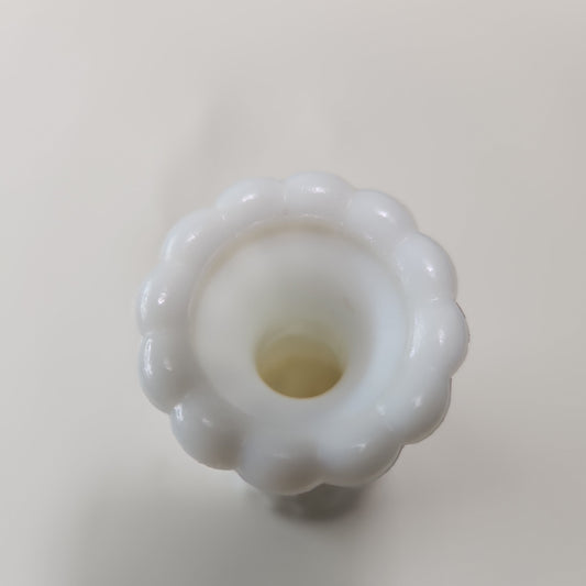 Anchor Hocking Milk Glass Bud Vase 'Stars and Bars' - 1960s