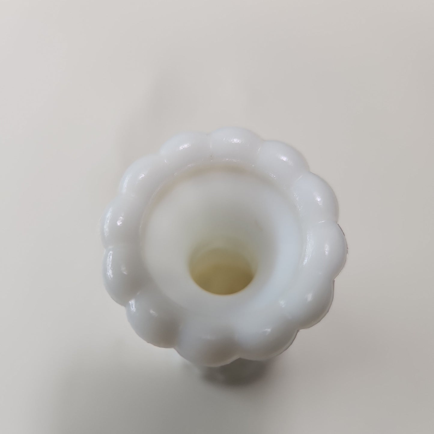 Anchor Hocking Milk Glass Bud Vase 'Stars and Bars' - 1960s