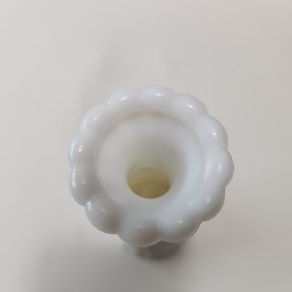 Anchor Hocking Milk Glass Bud Vase 'Stars and Bars' - 1960s