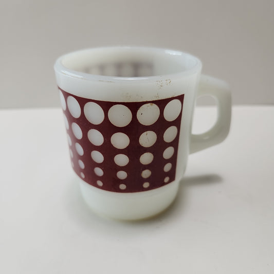 Fire King Anchor Hocking Polka Dot Stacking Mug