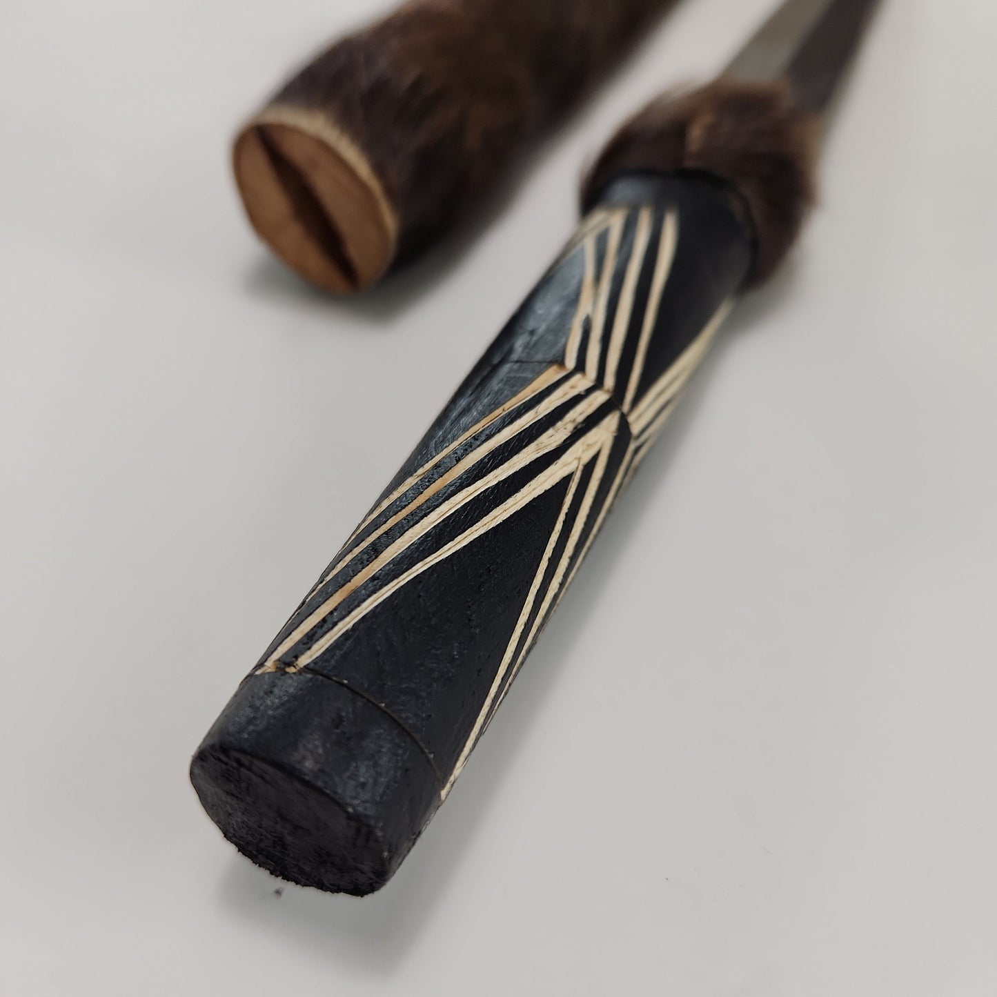 Handmade African Dagger with Animal Hide Sheath