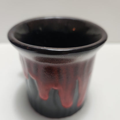 Beauceware Mug with Red Lava Drip Design - 1960s Vintage