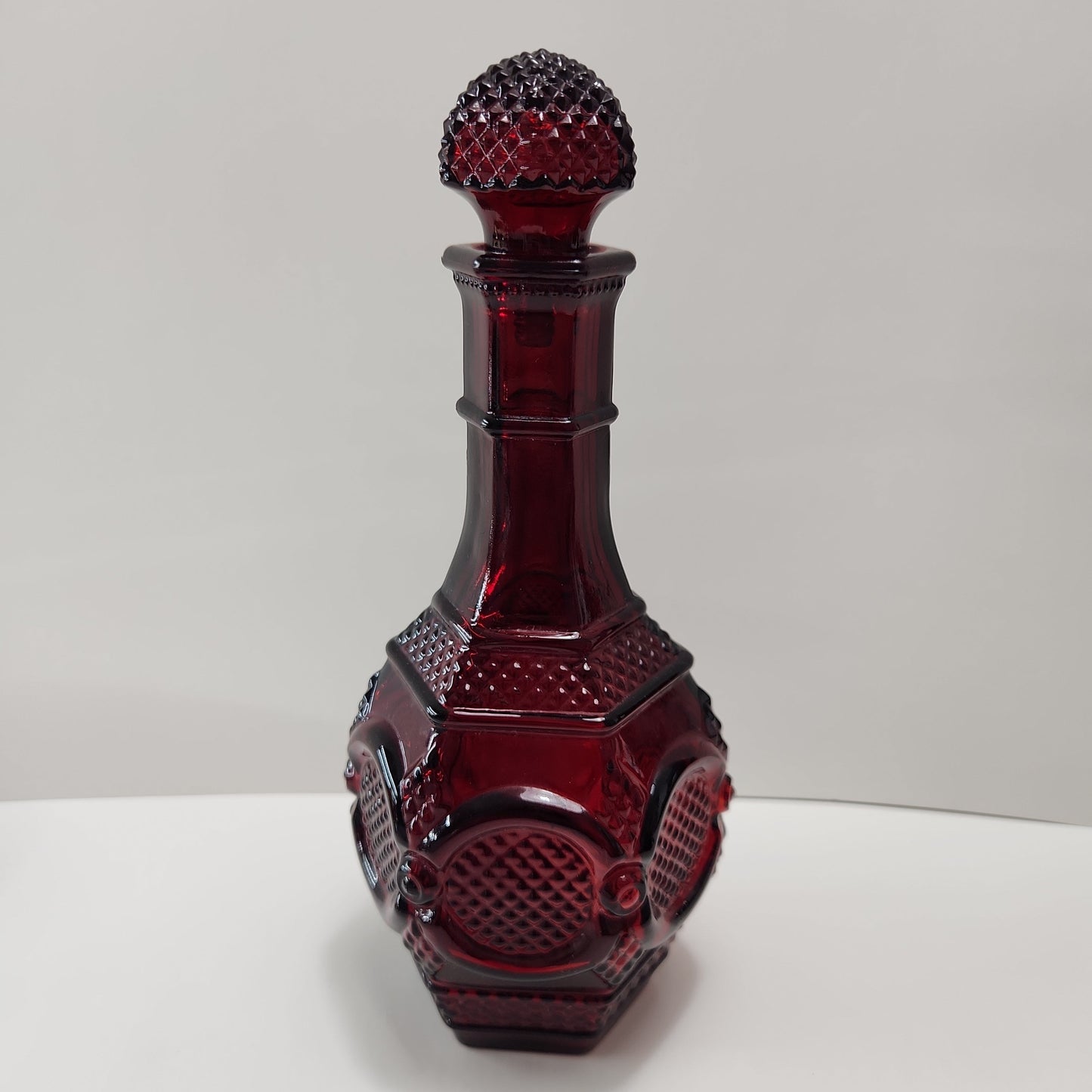 Avon Cape Cod Ruby Red Carafe Wine Decanter - 1980s Collection
