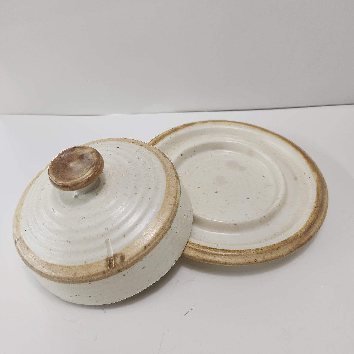 Laurentian Pottery Butter Dish - Vintage Canadian Craftsmanship 1970s