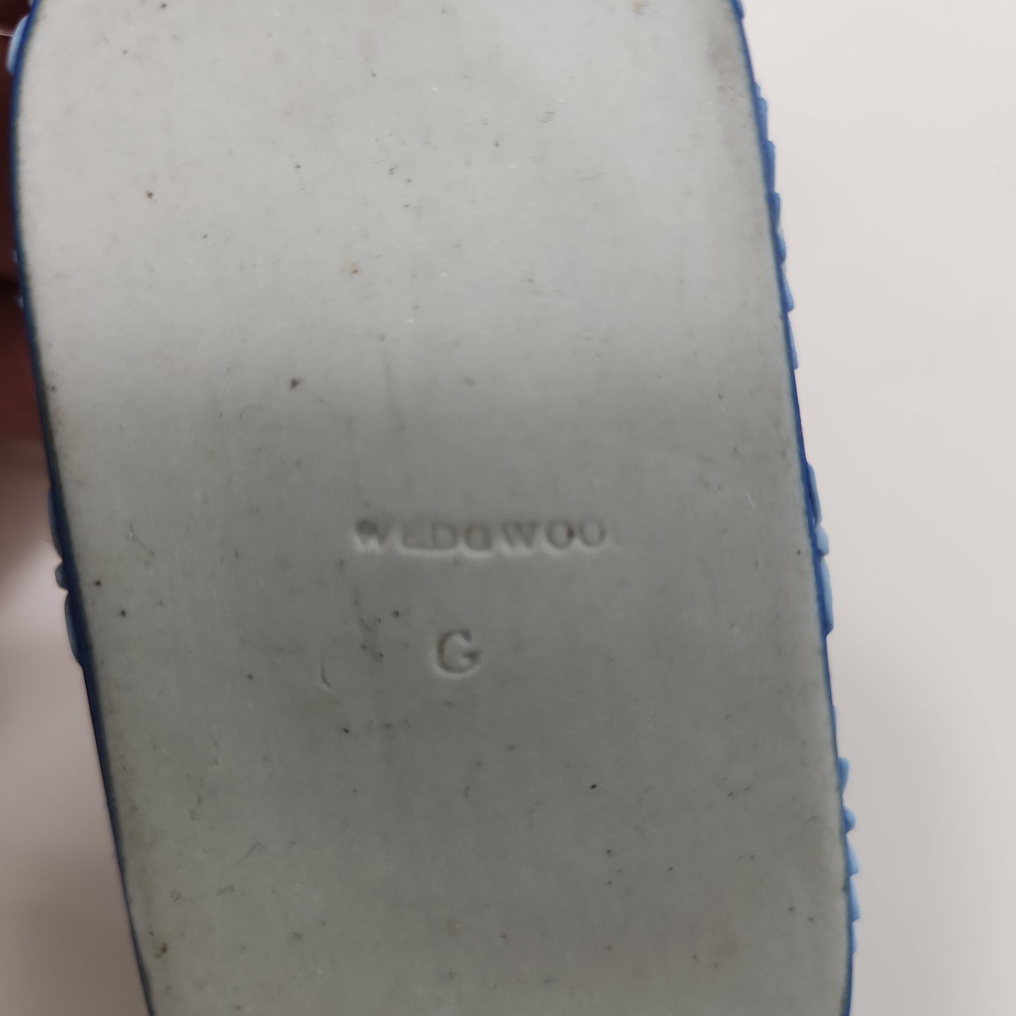 St. Andrews N.B. - Wedgwood Cobalt Blue Jasperware Match Box, c.1860s