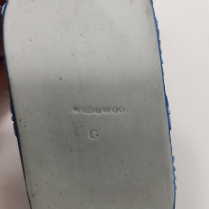 St. Andrews N.B. - Wedgwood Cobalt Blue Jasperware Match Box, c.1860s