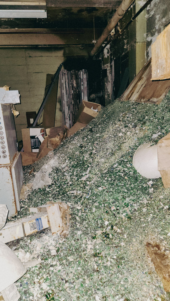 Glass recycling plant