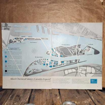 Carte originale Expo 67 Allied Chemical, Montréal 1967