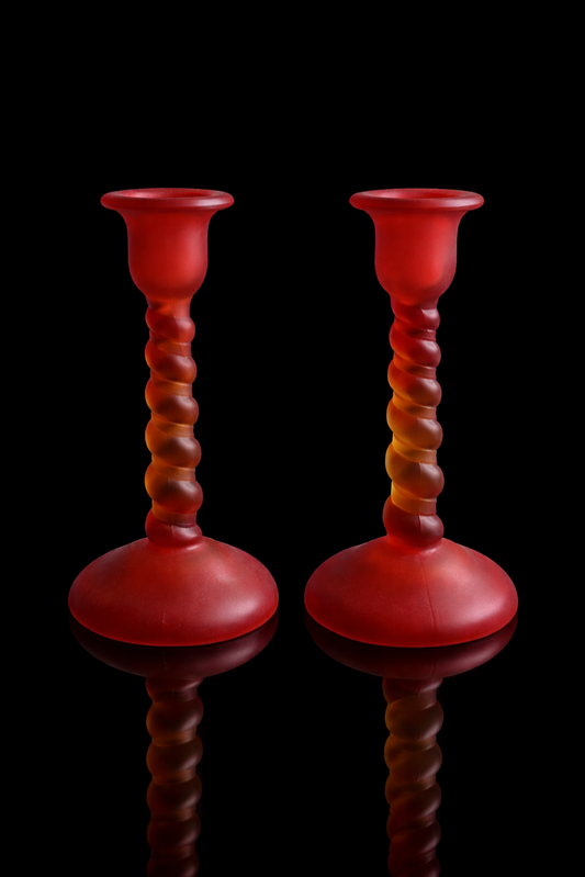 Candlestick Spiral Ember Amberina Flame