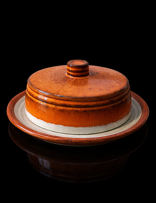 EstriCeram Butter Dish – Orange Glaze