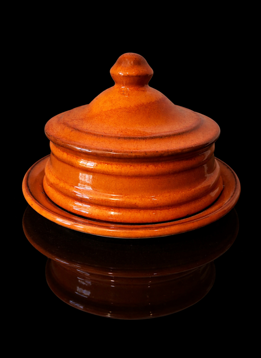 EstriCeram Butter Dish – Orange Glaze