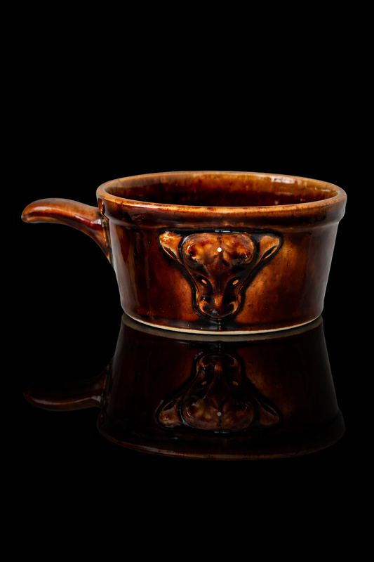 Handled Soup Bowl Bull Head